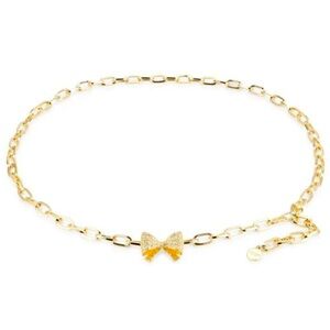 NWT✨ Kate Spade Gold Bow Chain Belt